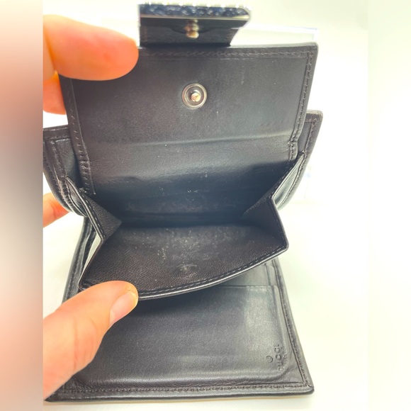 Gucci Jacquard Guccissima and Leather Compact Wallet - Picture 7 of 13